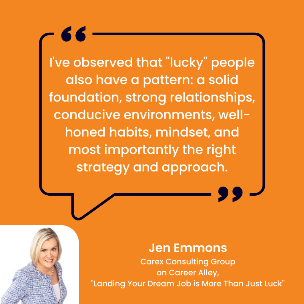 Quote from Jen Emmons on career success